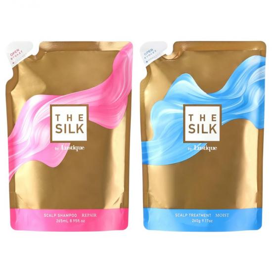 [セット 5%増量 詰め替え] THE SILK スカルプシャンプー 265ml & トリートメント 260g